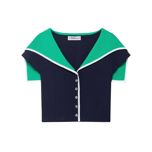 UNIKCOSA Velora SailEase Short Sleeve Sailor Collar Tee 🖤