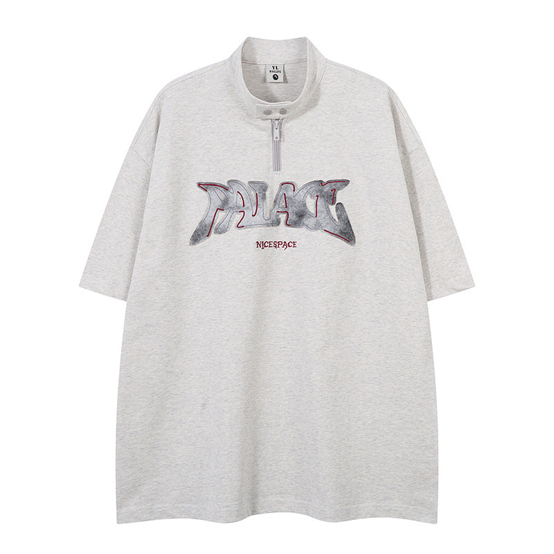 UNIKCOSA UrbanSoul Letter Patchwork Short Sleeve Tee 💫