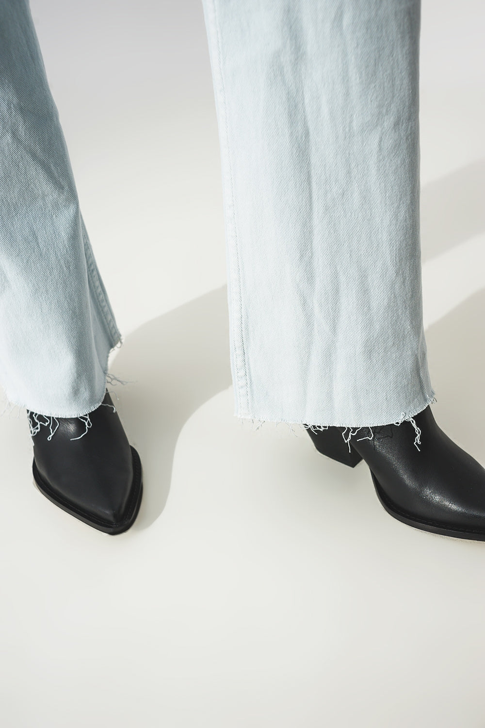 elastic Cotton jeans in light blue