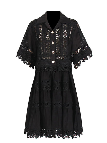 UNIKCOSA Velora Lace Embroidered Shirt And Skirt Set 💫