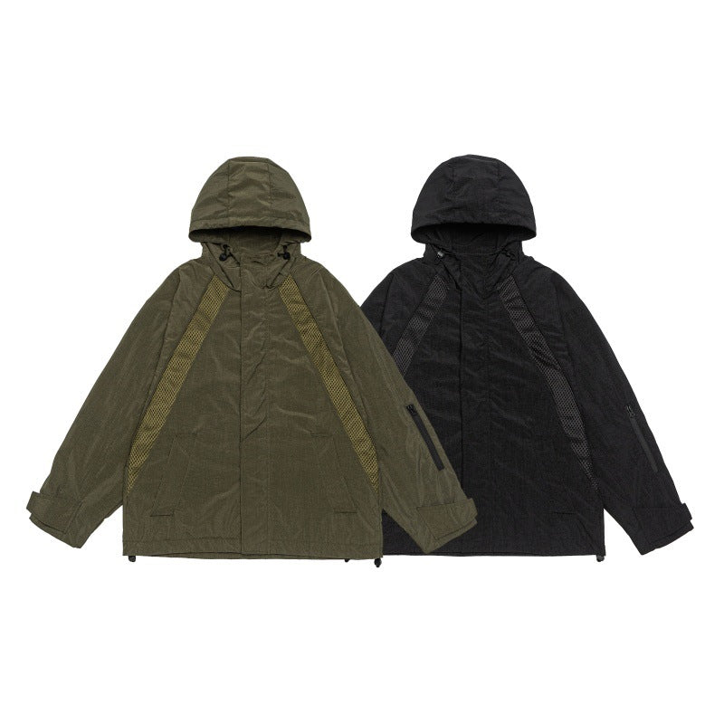 UNIKCOSA UrbanSoul Outdoor Hooded Mesh Design Jacket 💫