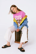 Graphic T-shirt With Text Summer Love in Pink