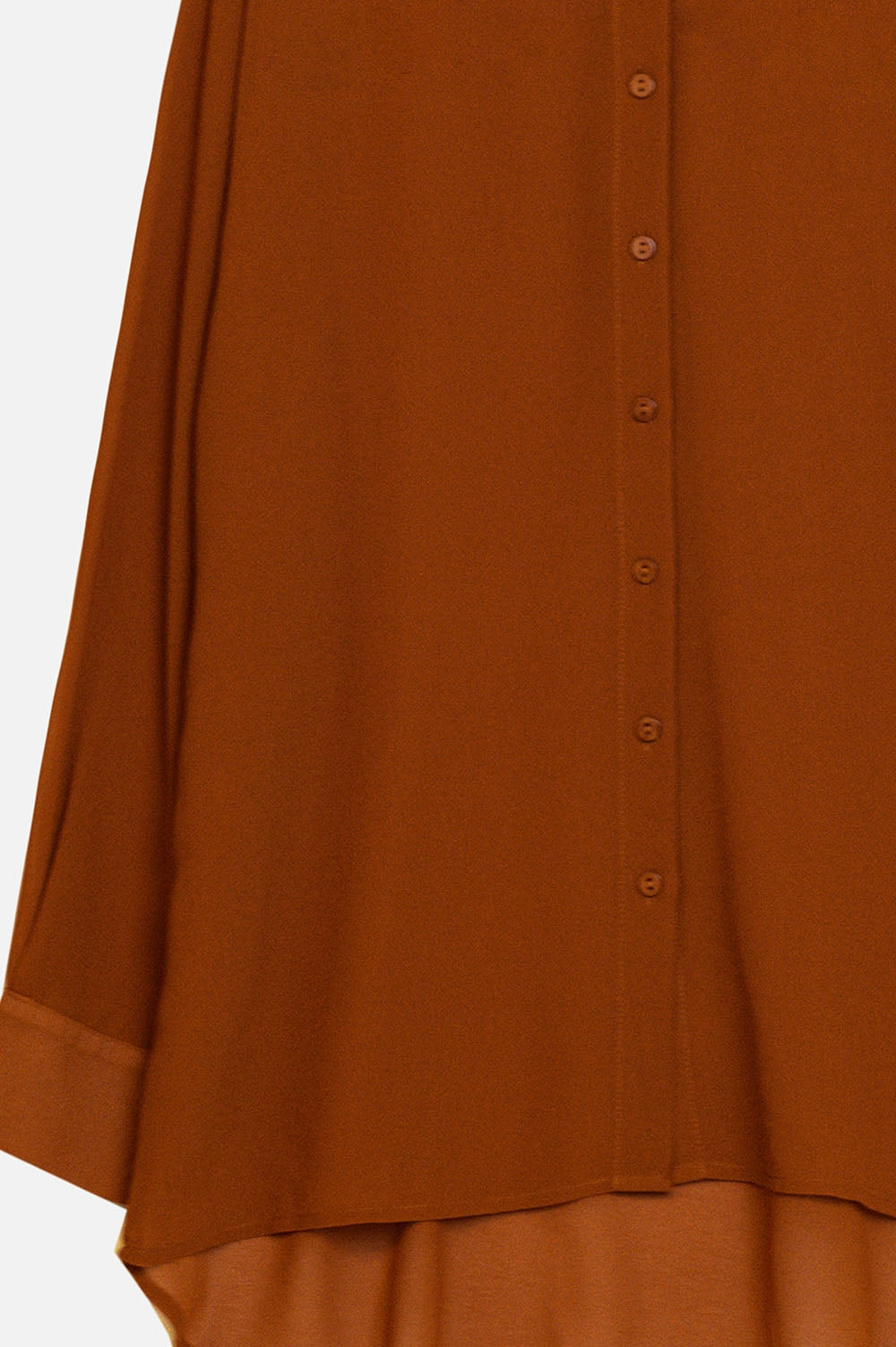 Chiffon shirt in camel color
