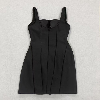 UNIKCOSA NoirFit Suspender Waist Cinching Mini Skirt 💫