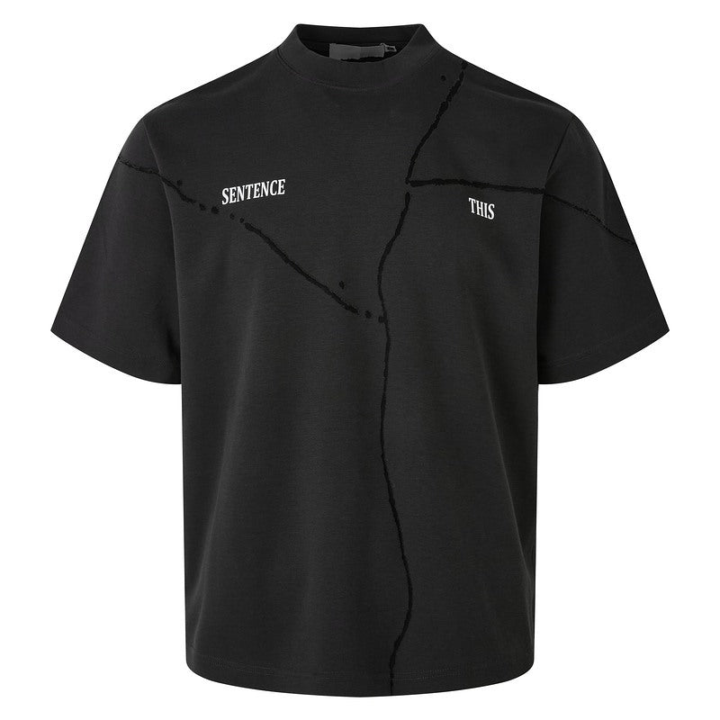 UNIKCOSA Velora Color Block Letter Print Short Sleeve Tee 💫