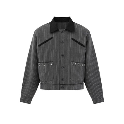 UNIKCOSA UrbanSoul Color Blocking Collar Jacket Casual 💫