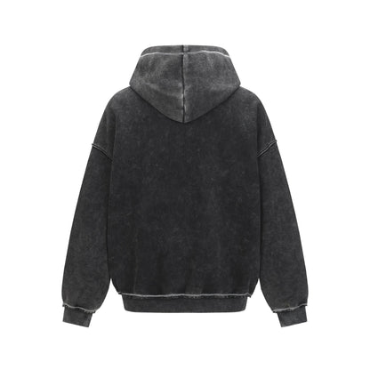 UNIKCOSA NoirFit Embroidered Hooded Cardigan Jacket 💫