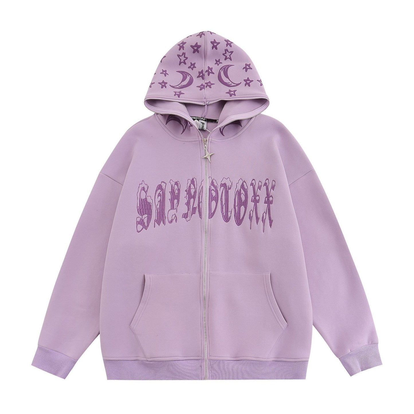 UNIKCOSA Velora High Street Embroidered Letter Hoodie Coat 🌆