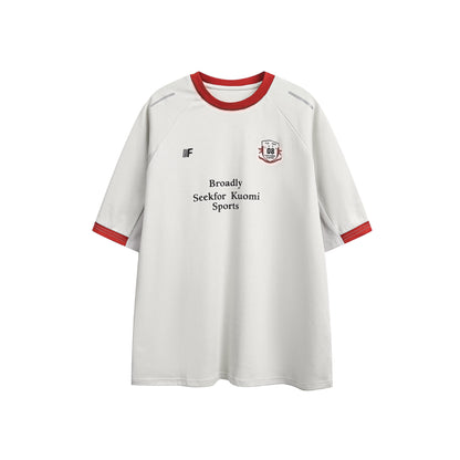 UNIKCOSA Velora Color Blocking Letter Print Short Sleeve 💫