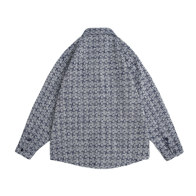 UNIKCOSA RetroMuse Blue Men's Long Sleeve Plaid Shirt 💫