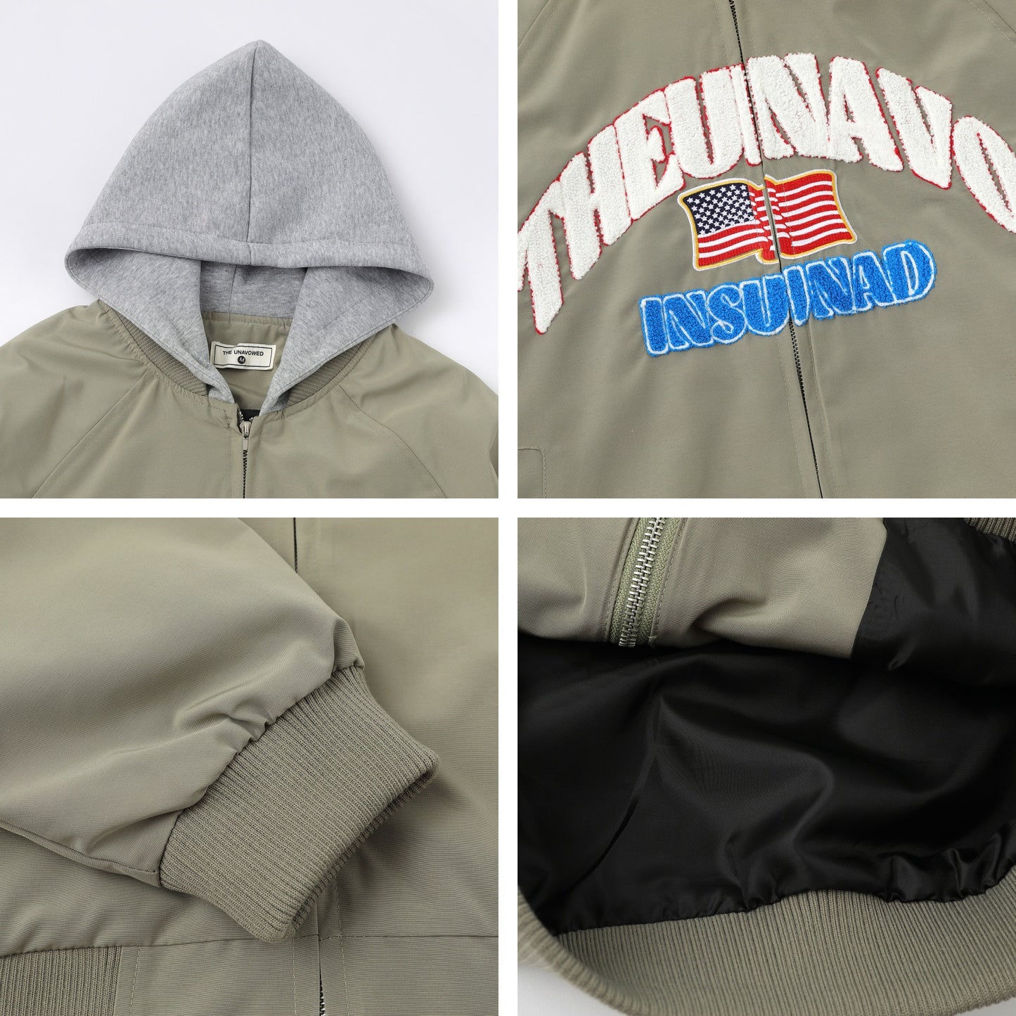 UNIKCOSA RetroMuse Hooded Letter Embroidery Jacket 🌆