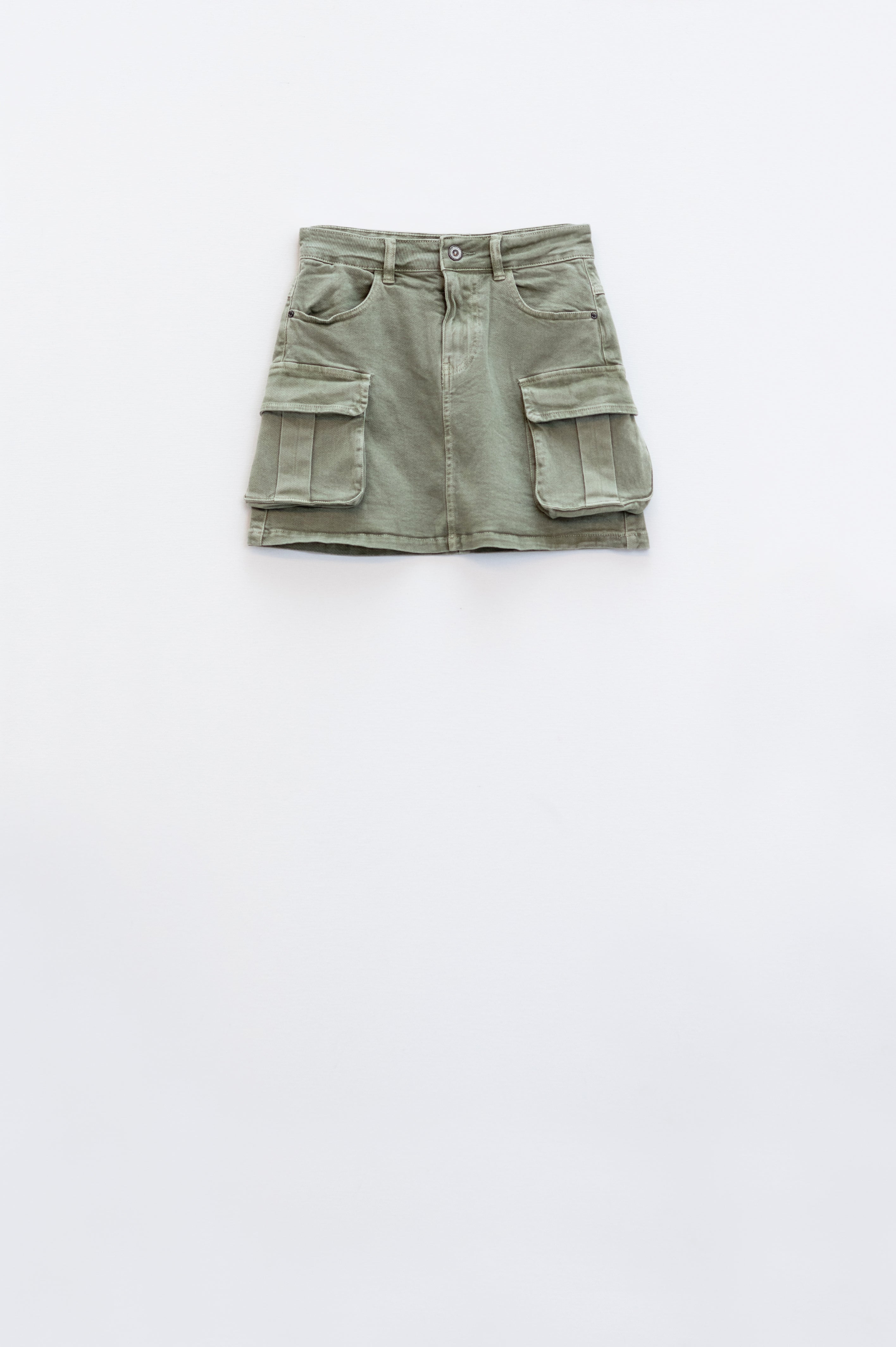 Cargo mini skirt in khaki