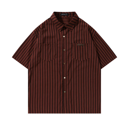 UNIKCOSA Velora Striped Short Sleeve Shirt Men Casual 💫