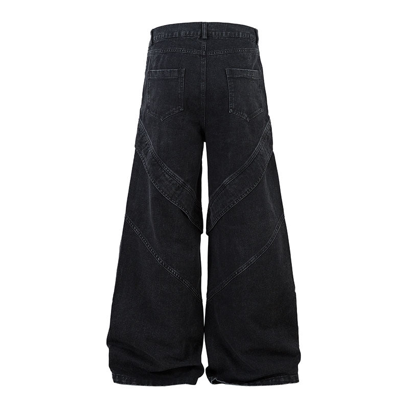 UNIKCOSA NoirFit Heavy Duty Pleated Denim Trousers 💫