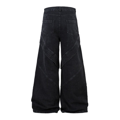 UNIKCOSA NoirFit Heavy Duty Pleated Denim Trousers 💫