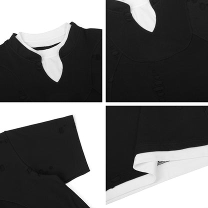 UNIKCOSA RebelRag Distressed Color Block Street T-Shirt 🖤 (Unisex)