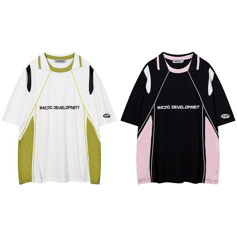 UNIKCOSA LuxeEase Patchwork Short Sleeve Tee Breathable 💫