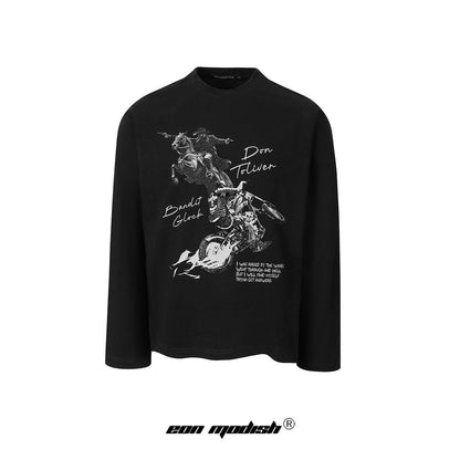 UNIKCOSA Velora Street Style Printed Long Sleeve Tee 💫