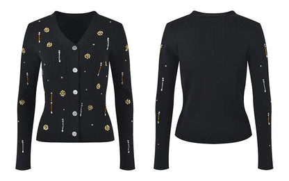 UNIKCOSA Velora V-Neck Knitted Cardigan And Camisole Set 💫