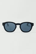 Q2 90's Round Sunglasses With Black Tinted Lenses and Black Frame
