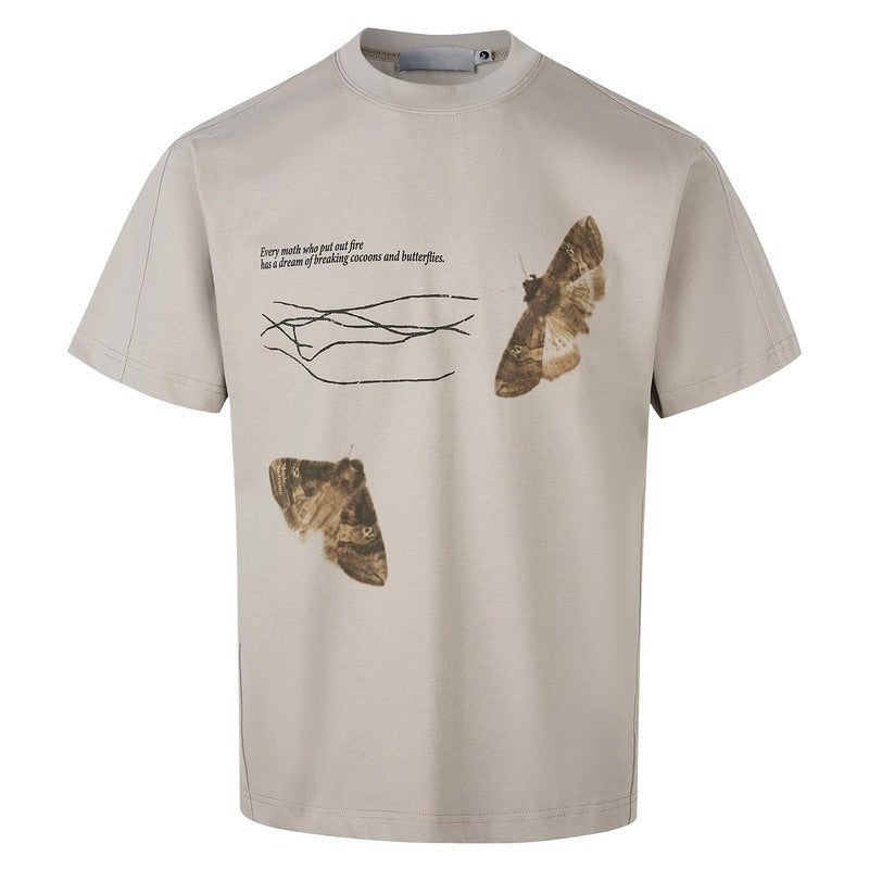 UNIKCOSA UrbanSoul Spray Print Short Sleeve Tee Shirt 💫