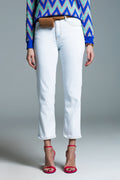 Basic Straight Leg Bleached Jeans