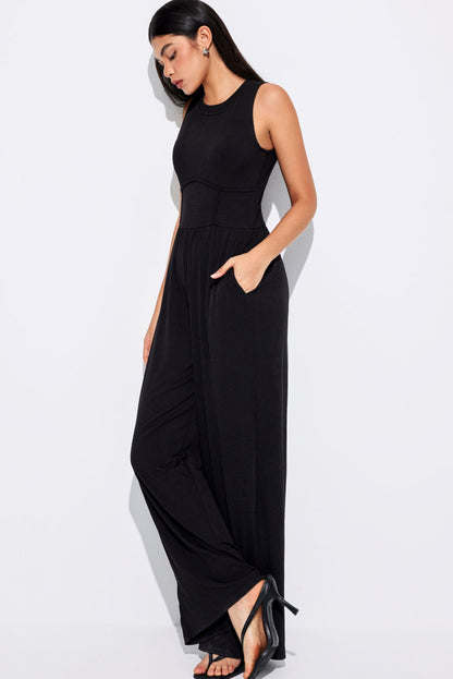 UNIKCOSA Velora Cinched Waist Sleeveless Wide Leg Jumpsuit 💫