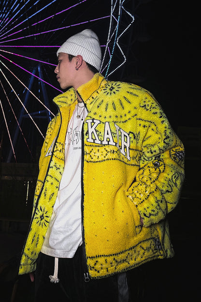 UNIKCOSA RetroMuse Cashew Flower Lamb Wool Coat for Youth 💫