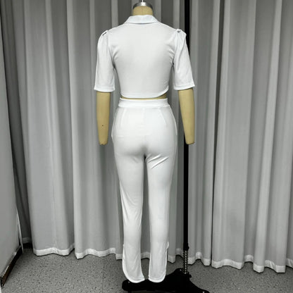 UNIKCOSA LuxeEase Two Piece Set Top High Waist Pants 💫