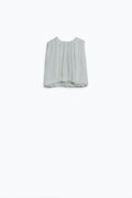 white chiffon Top With Ruche Design