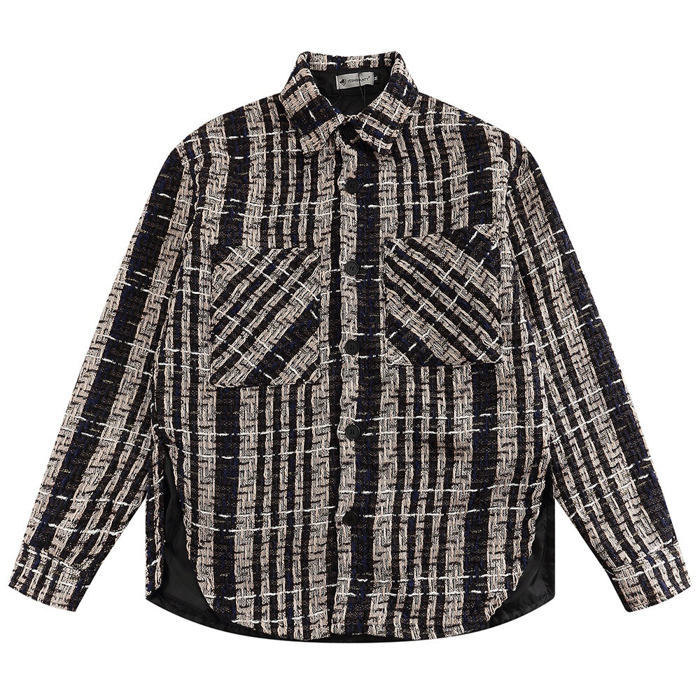 UNIKCOSA NoirFit Men's Woven Stripe Shirt Long Sleeve 🔥