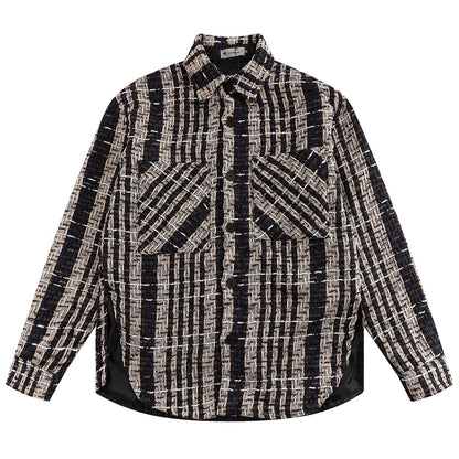 UNIKCOSA NoirFit Men's Woven Stripe Shirt Long Sleeve 🔥