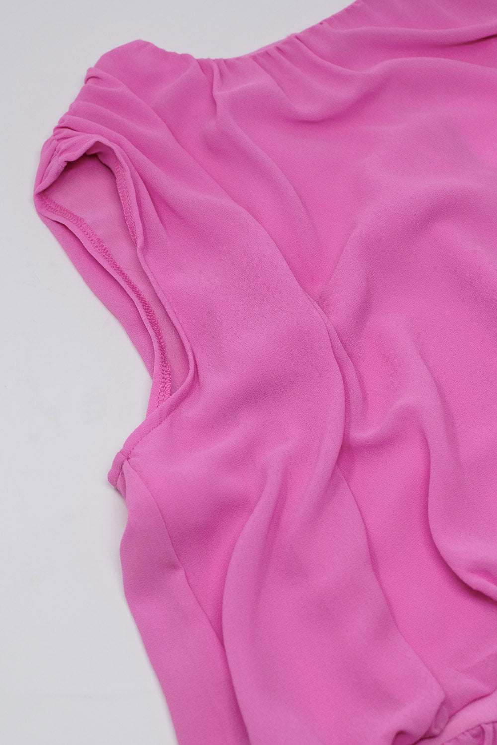 Pink Top With Ruche Design