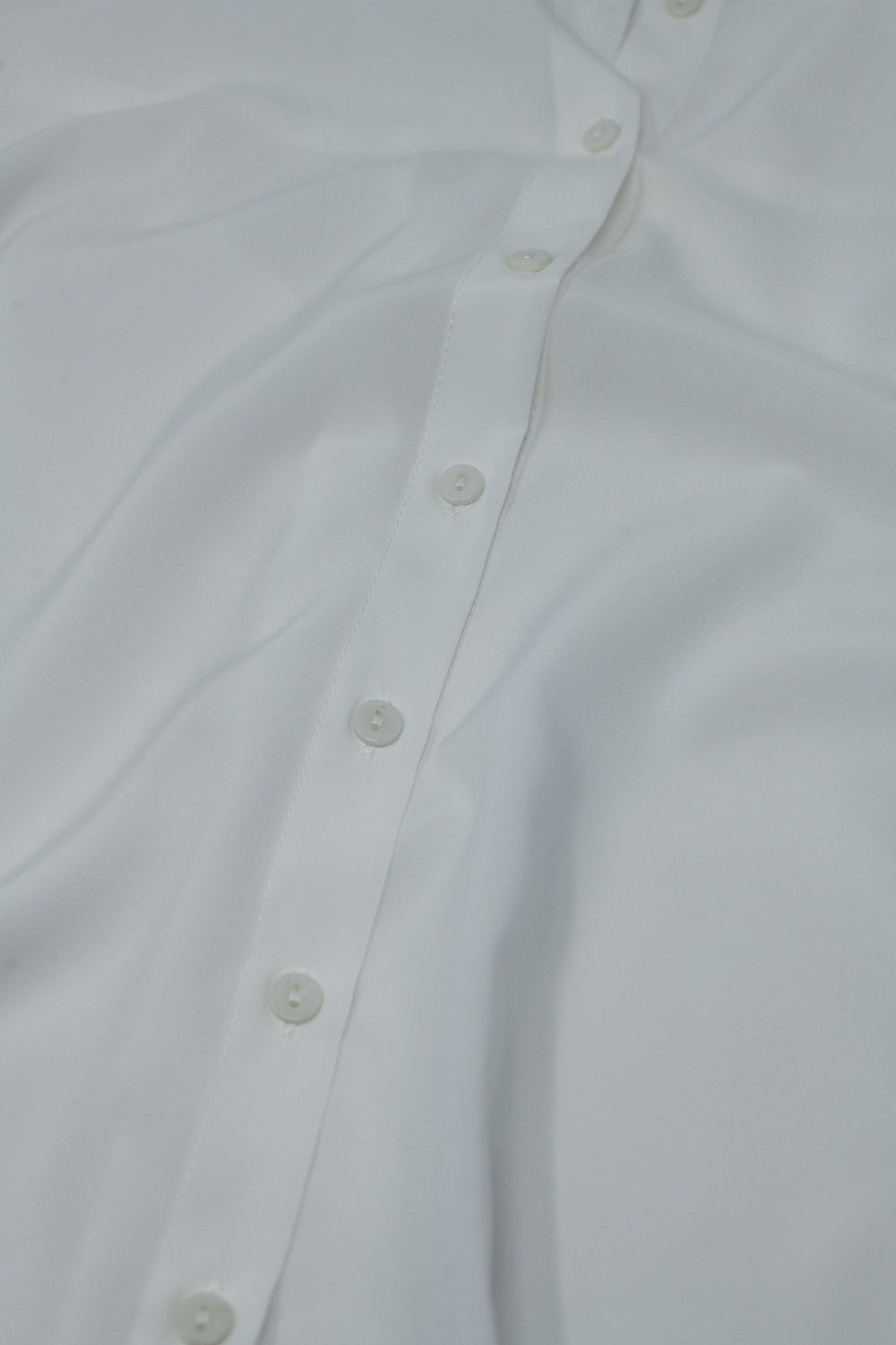 Mao Collar Sleeveless White Button up Blouse
