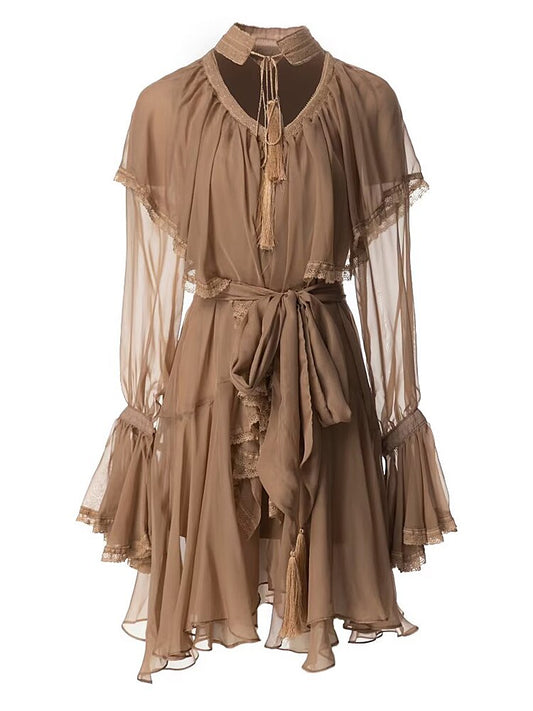 UNIKCOSA Velora Lace Up Mini Dress Chic Luxury Party 💫