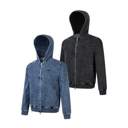 UNIKCOSA Velora Slim Fit Denim Hooded Sweatshirt Jacket 💫