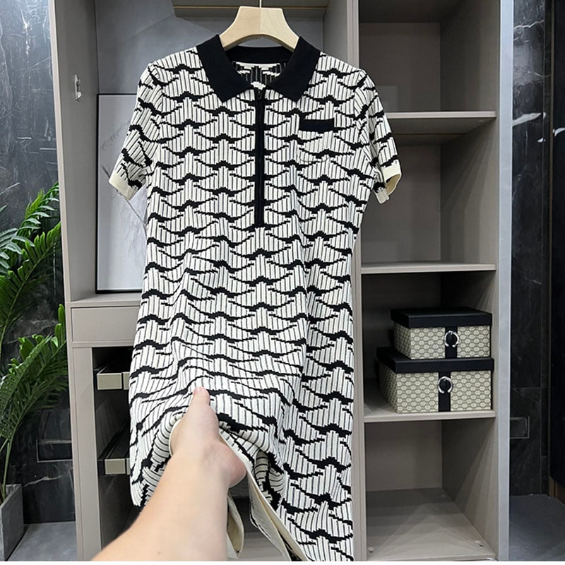 UNIKCOSA Velora Dress Pure Stripe Tencel Ice Silk 💫