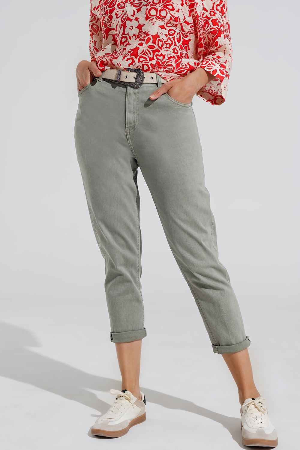 Ankle skinny  Basic Jeans in kakhi