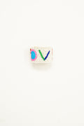 Open Beads Bracelet In White With LOVE