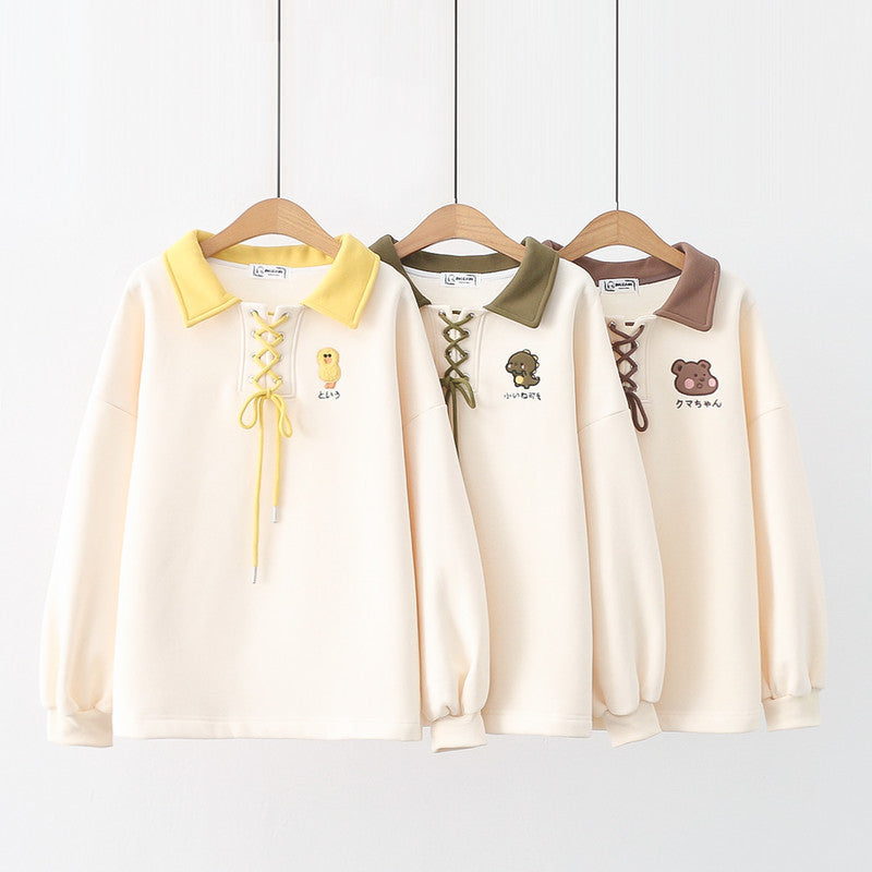 UNIKCOSA Velora Cartoon Animation Cotton Long Sleeve Top 💫