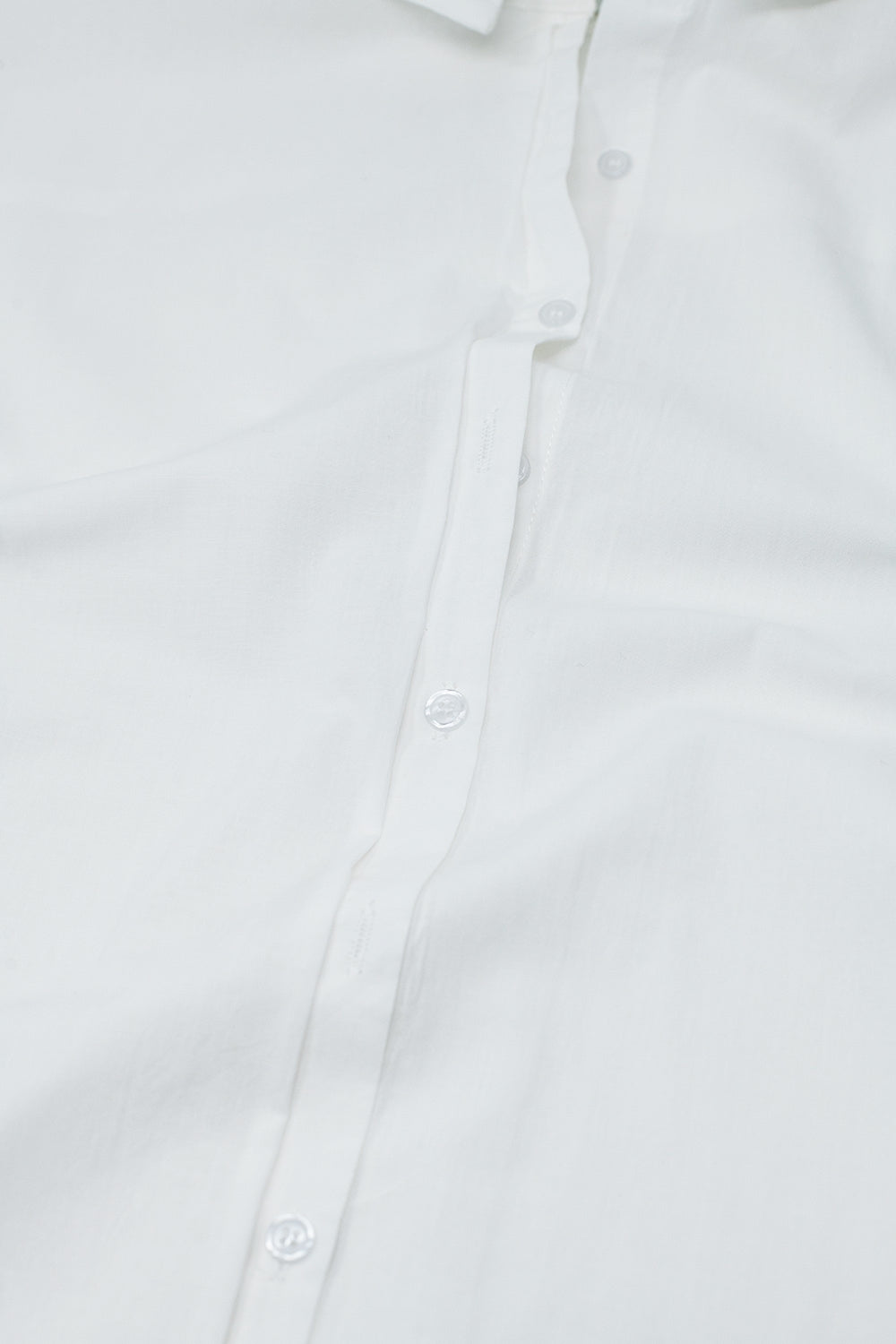 Short Sleeve Relaxed Button Up Shirt in white