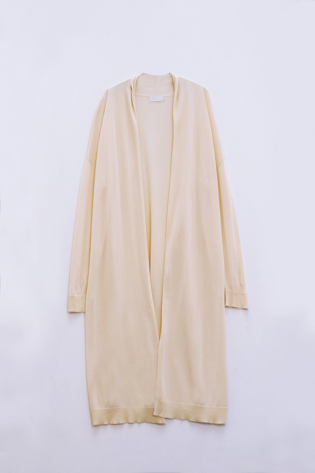 Beige Maxi Open Cardigan Long Sleeve