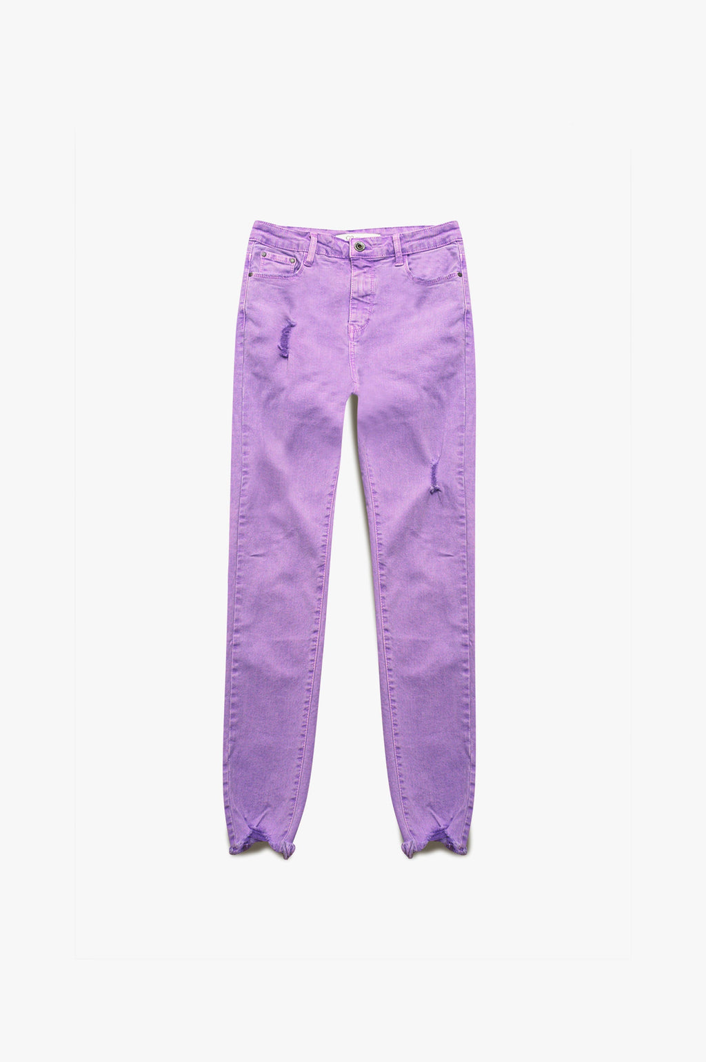 High Waisted super Skinny Jeans In Purple