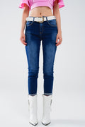 Super Skinny Dark Wash Jeans In Elastic Denim