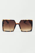 Oversized Square Sunglasses In brown