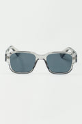 Chunky Square Sunglasses In Crystal Grey