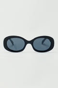 Oversized Oval Sunglasses in Black