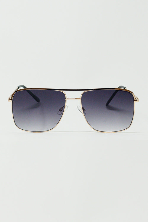 Aviator Vintage Sunglasses With Golden Rim — view 2 of 6