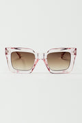 90's Squared Sunglasses in Pink
