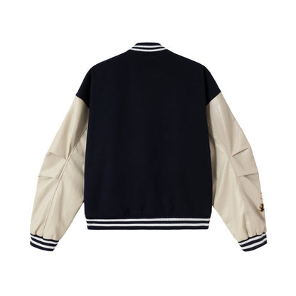 UNIKCOSA RetroMuse Embroidered Totem Baseball Jacket Men 🌆